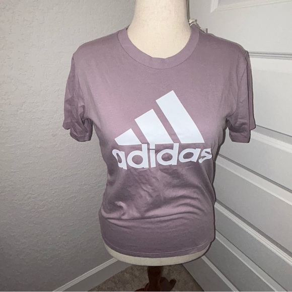 Adidas Logo Graphic Print Short Sleeve T-Shirt Shirt - Picture 1 of 8